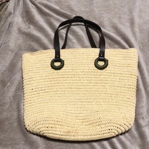 Straw beach bag